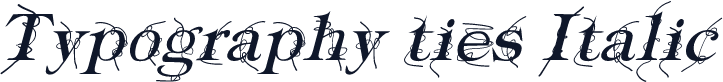 Typography ties Italic