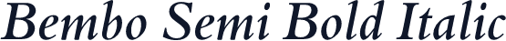 Bembo Semi Bold Italic