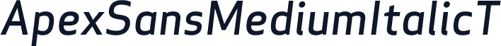 ApexSansMediumItalicT