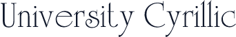 University Cyrillic