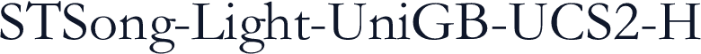 STSong-Light-UniGB-UCS2-H