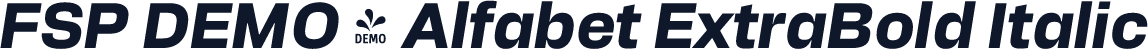 FSP DEMO - Alfabet ExtraBold Italic