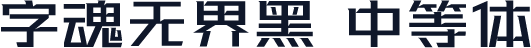 字魂无界黑 中等体