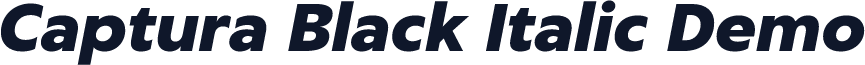 Captura Black Italic Demo
