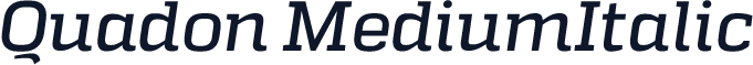 Quadon MediumItalic