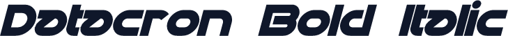 Datacron Bold Italic