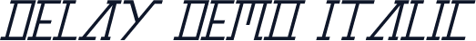 Delay Demo Italic