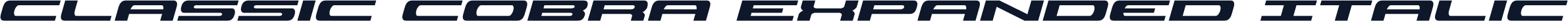 Classic Cobra Expanded Italic