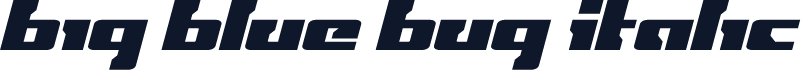 Big Blue Bug Italic