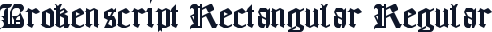 Brokenscript Rectangular Regular