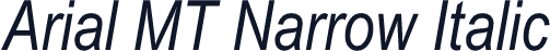 Arial MT Narrow Italic
