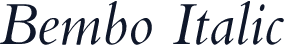 Bembo Italic