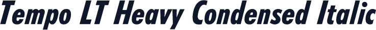 Tempo LT Heavy Condensed Italic