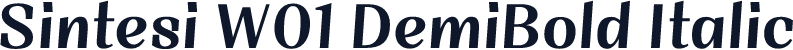 Sintesi W01 DemiBold Italic
