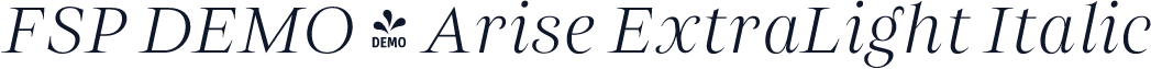 FSP DEMO - Arise ExtraLight Italic