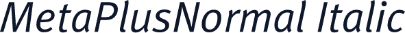 MetaPlusNormal Italic