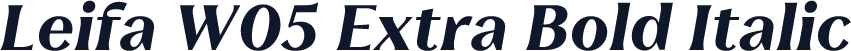 Leifa W05 Extra Bold Italic