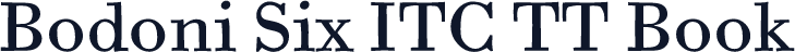 Bodoni Six ITC TT Book