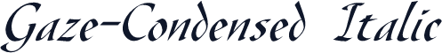Gaze-Condensed Italic