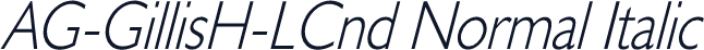 AG-GillisH-LCnd Normal Italic