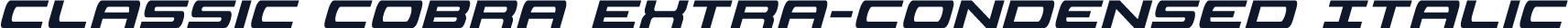 Classic Cobra Extra-Condensed Italic