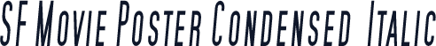 SF Movie Poster Condensed  Italic