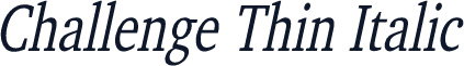 Challenge Thin Italic