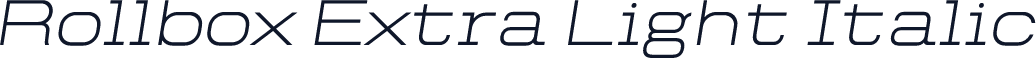 Rollbox Extra Light Italic