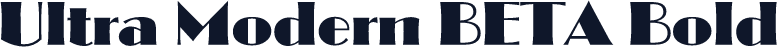 Ultra Modern BETA Bold