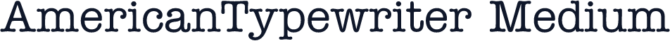 AmericanTypewriter Medium