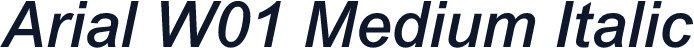 Arial W01 Medium Italic