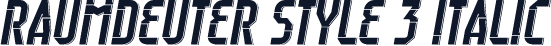 Raumdeuter Style 3 Italic