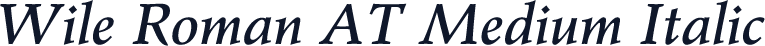 Wile Roman AT Medium Italic