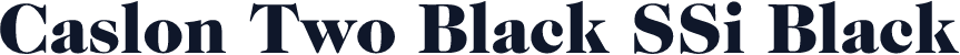 Caslon Two Black SSi Black