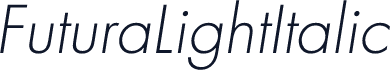 FuturaLightItalic