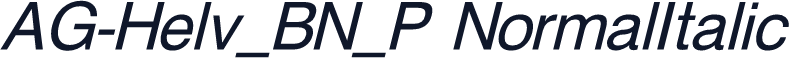 AG-Helv_BN_P NormalItalic