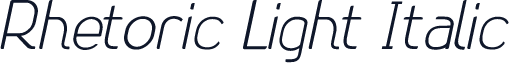 Rhetoric Light Italic