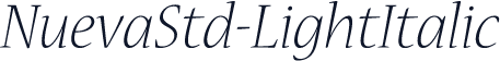 NuevaStd-LightItalic