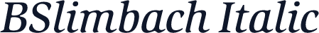 BSlimbach Italic