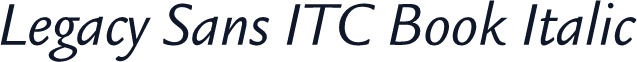 Legacy Sans ITC Book Italic