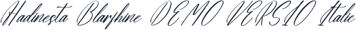 Hadinesta Blarfhine DEMO VERSIO Italic