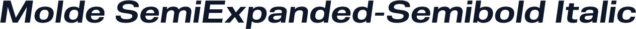Molde SemiExpanded-Semibold Italic