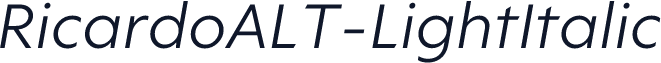 RicardoALT-LightItalic