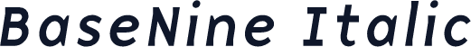 BaseNine Italic