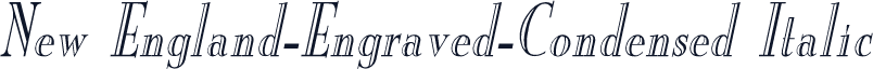 New England-Engraved-Condensed Italic