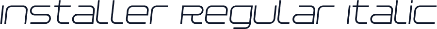 Installer Regular Italic