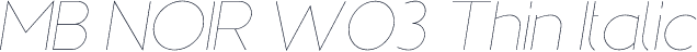 MB NOIR W03 Thin Italic
