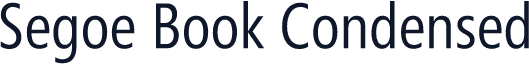 Segoe Book Condensed