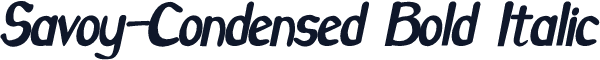Savoy-Condensed Bold Italic