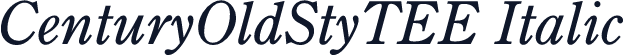 CenturyOldStyTEE Italic